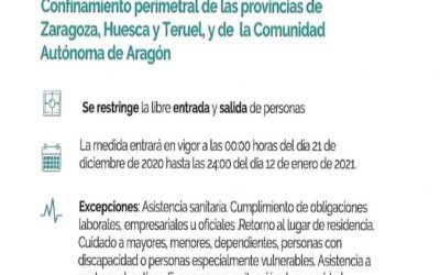 El Ayuntamiento de Morata de Jalón recuerda las restricciones por la Covid-19 en Aragón