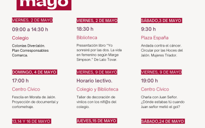 Programación cultural mes de mayo de 2025